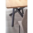 Стол обеденный HALMAR CAPITAL дуб золотой/черный 180-240/90